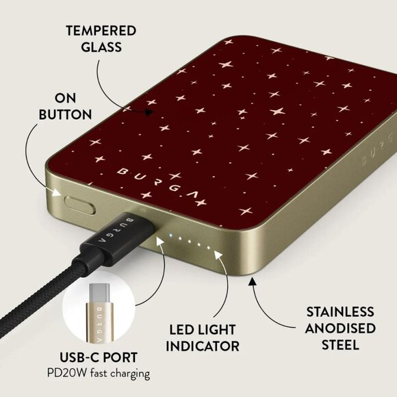 Very Merry - Magnetic Power Bank + iPhone 15 Pro Max Case matching set by BURGA - Picture 1 of 7